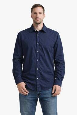 Men’s Claiborne Long Sleeve Button-Down Dress Shirt - Size XL - Navy Blue